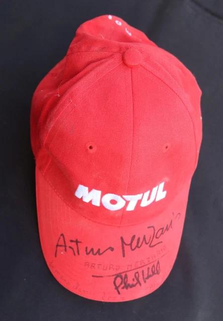 Casquette signée MOTUL Merzario Hill Andruet le Mans Classic 2004 SIGNED HAT CAP