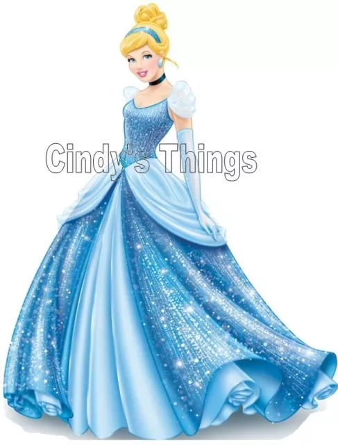 Cinderella T shirt Iron on Transfer  light fabric 8x10- 5x7 -3x3