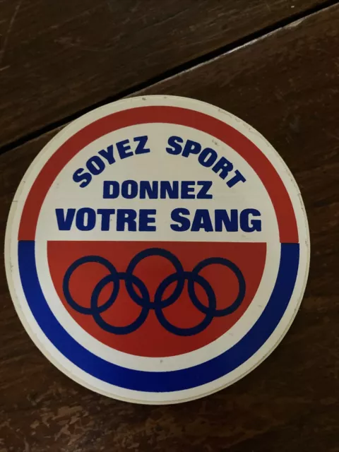 Autocollant sticker vintage Publicitaire Don Du Sang