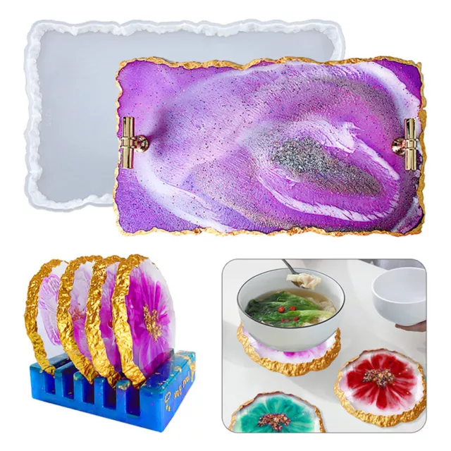 DIY Silicone Epoxy Resin Casting Molds Coaster Mold Round Jewelry Making Mould