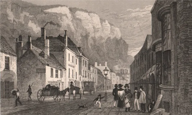 Snargate Street, Dover. Kent. SHEPHERD 1829 old antique vintage print picture