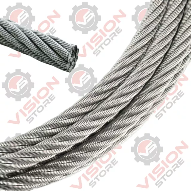 Wire Rope Cable 1mm 1.5mm 2mm 2.5mm 3mm 4mm 5mm 6mm-16mm Steel Metal Galvanised 2