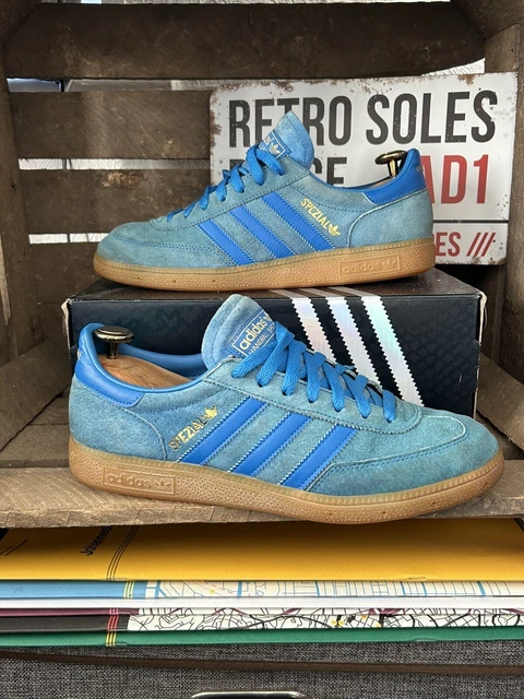 ADIDAS ORIGINAL HANDBALL Spezial Trainer Shoes UK 9 Light Blue