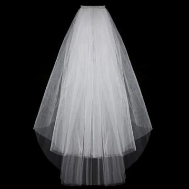 Bride Wedding Veil Double Layer Lightweight Soft Odorless Short Comb