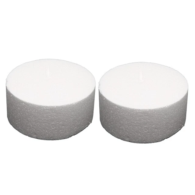 2X pastel redondo de espuma de poliestireno ficticio (6 pulgadas) A5W7