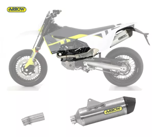 Exhaust + Tube Kat Arrow Rtech All Husqvarna 701 Supermoto 2021 > 2023