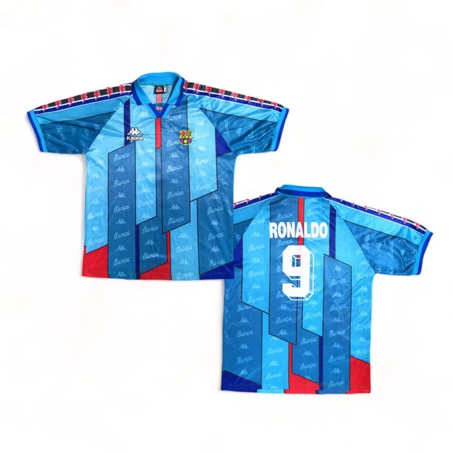 Kappa FC Barcelona Ronaldo 9番シャツ Barcelona 1997 Home football