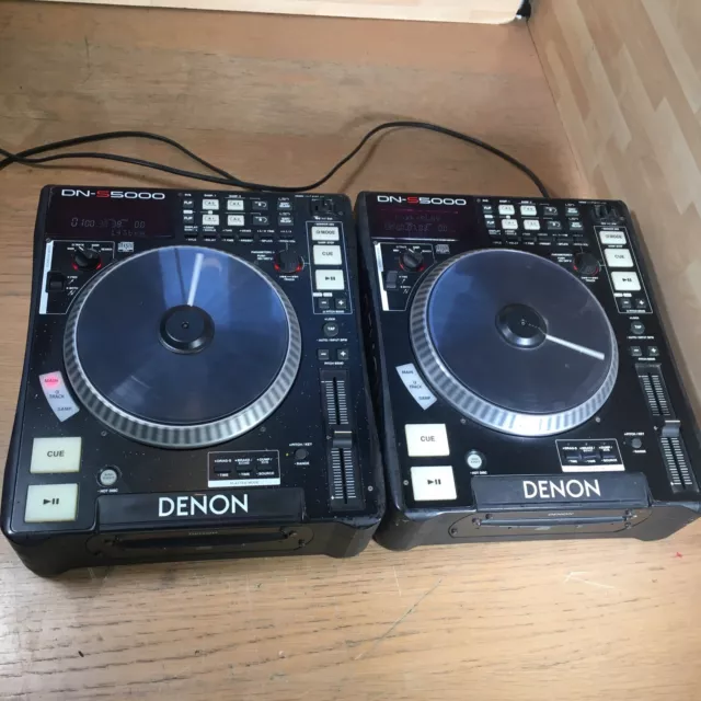 2x DENON DJ DECK DN-S5000 CDJ TURNTABLE DIGITAL TABLE TOP SINGLE CD PLAYER MIXER