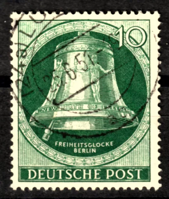 Berlin MiNr. 76 ʘ, Vollstempel (24a) / Freiheitsglocke, Klöppel nach links