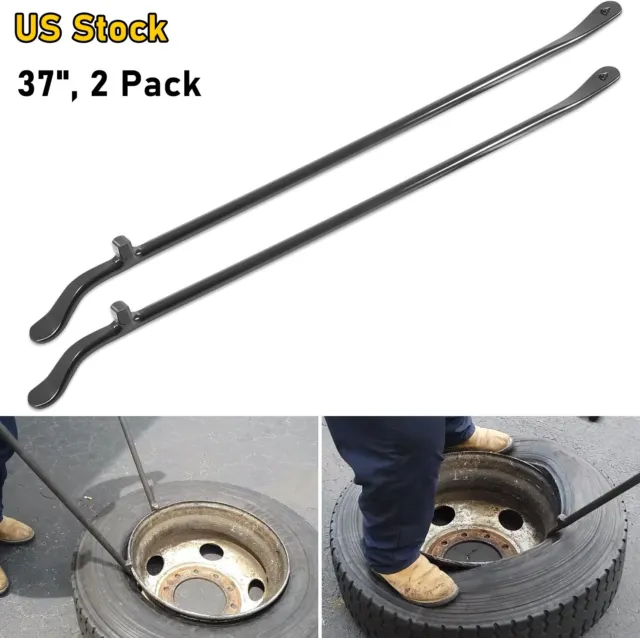 2 Pack 34645 Truck Mount/Demount Tire Iron, 37", Tire Bar Tubeless Tire Iron