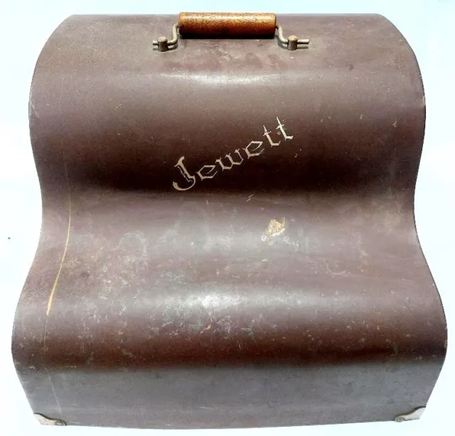 ►Antigua tapa metalica para maquina de escribir JEWETT tin cover typewriter