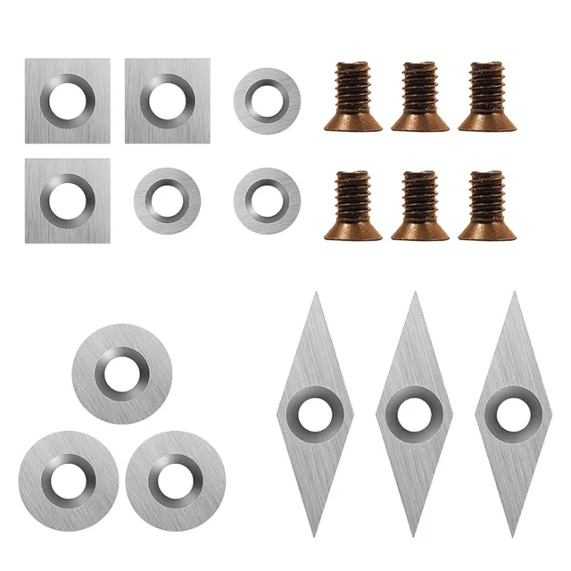 Tungsten Carbide Cutters Inserts Set for Wood Lathe Turning Tools 18 Pc Kit