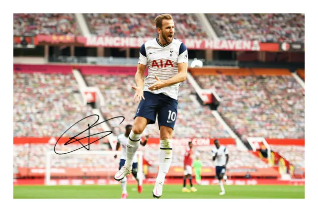 Harry Kane Signed Autograph A4 Photo Print Tottenham Hotspur Spurs