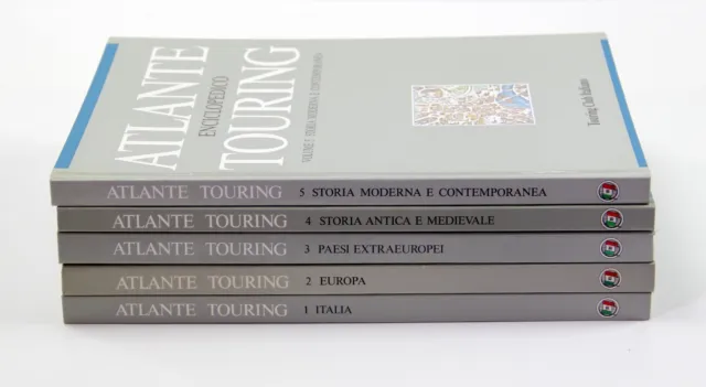 Atlante Enciclopedico Touring Club Opera Completa 5 Volumi Prima Edizione 1990