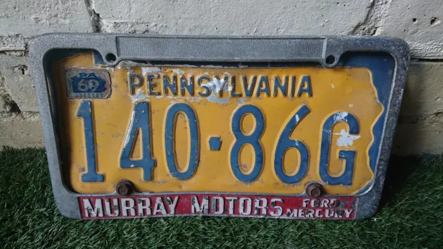 Vintage Pennsylvania Murray Motors Number Plate