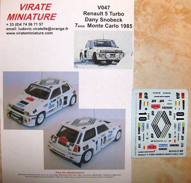 VISA 1000 PISTES RALLYE MONTE CARLO 1985 PHILIPPE WAMBERGUE EXCLUSIVITE