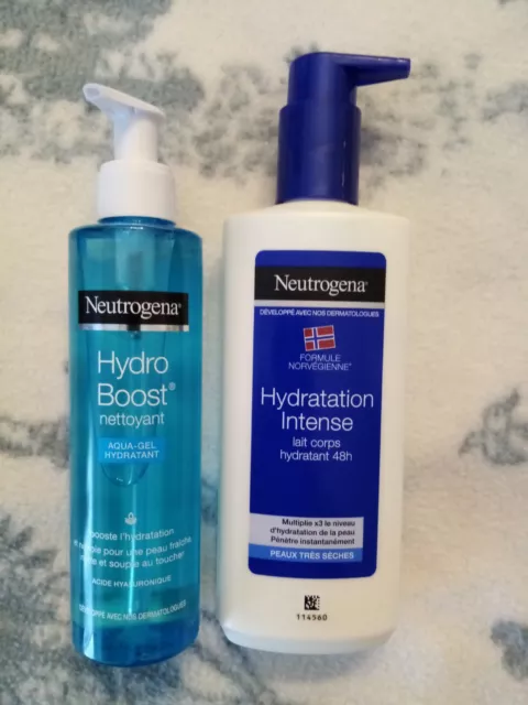 Neutrogena Hydro Boost Nettoyant 200ml  + lait Corps Hydratation Intense  250ml