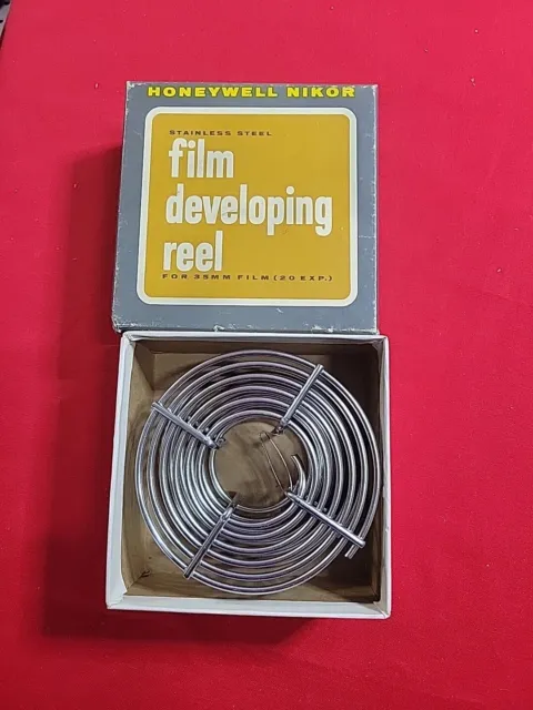Película vintage de acero inoxidable de 35 mm Honeywell Nikor en desarrollo excelente estado