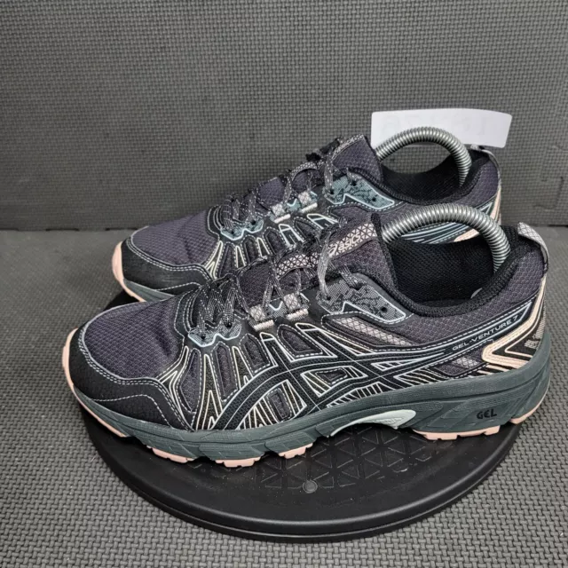 ASICS GEL VENTURE 7 Trail Running Shoes Womens Sz 9 Gray Pink Athletic ...