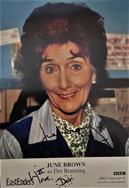 UNDEDICATED BBC EastEnders  June Brown Dot Branning Hand Signed Cast Card