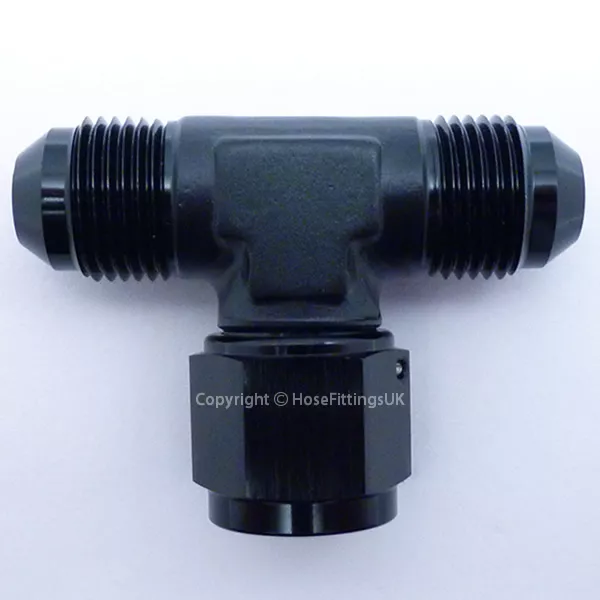 AN -6 AN6 BLACK JIC Flare MALE FEMALE SWIVEL T-PIECE Hose Fitting Adapter MFM