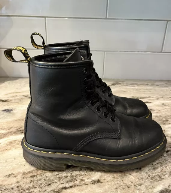 DR. MARTENS 1460 SR Women’s Black Work And Safety Air Wair Boots Size 5 ...