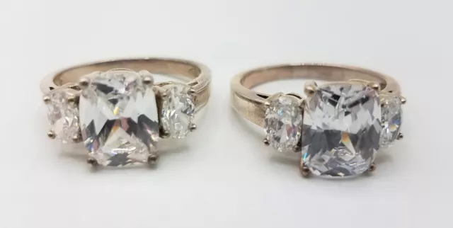 Lot of 2 Avon 925 Silver & CZ Rings Sizes 7.75-8 Lot of 2 Avon 925 Silver & CZ Rings Sizes 7.75-8