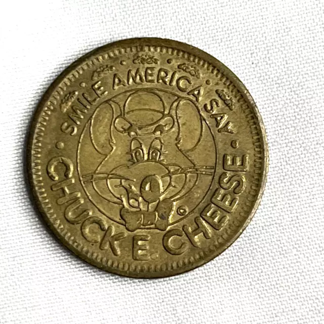 Chuck E Cheese Token 1983 Brass Game Vintage Pizza Gameroom
