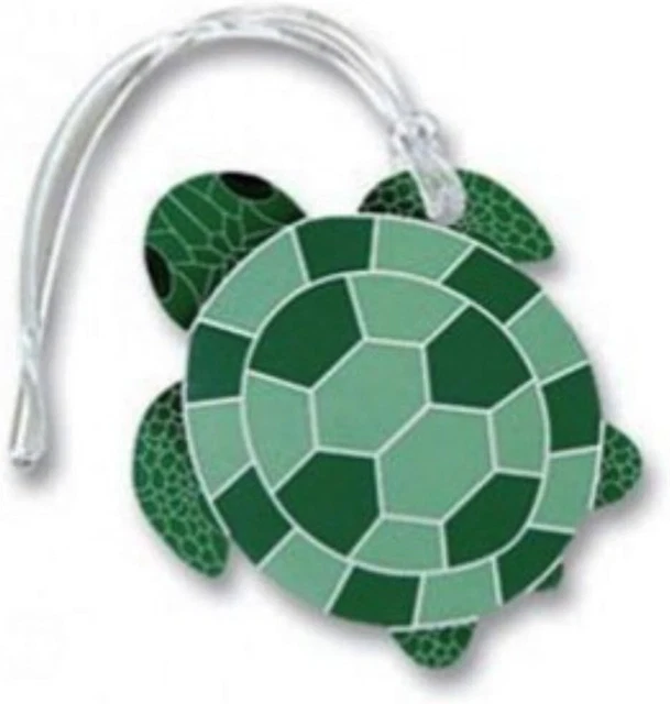 Island Heritage Luggage Tag Turtle Honu Tea Green
