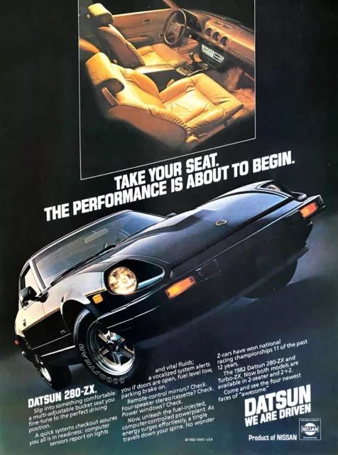 1982 Nissan Datsun ~ Full Page Magazine Print Ad ~ Datsun 280-ZX