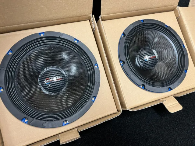 American Bass GF8CC 8" Carbon Fiber Midrange Speaker Pair GODFATHER Car Audio