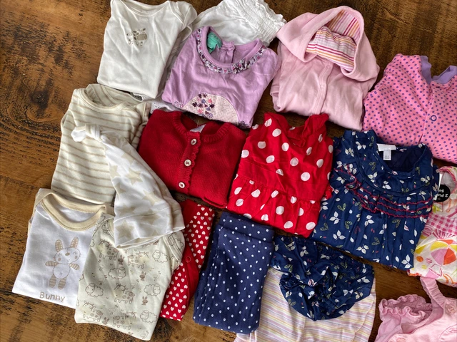 Baby Girls Clothes Bundle Age 0 - 3 Months, Various Brands 19 Pieces 2