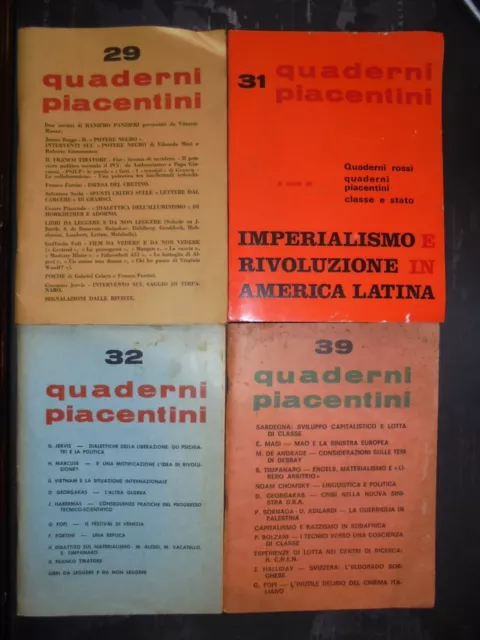 Lotto di 4 Riviste : QUADERNI PIACENTINI - 1967 / 1969 ; Comunismo Comunista