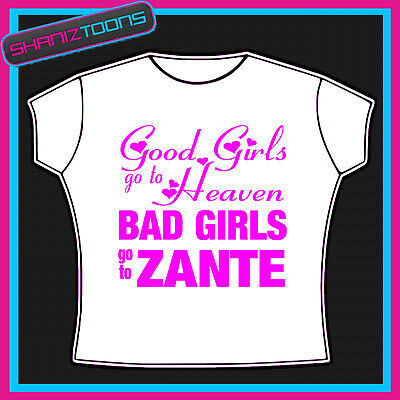 Zante Girls Holiday Hen Party Womens Ladies T Shirt