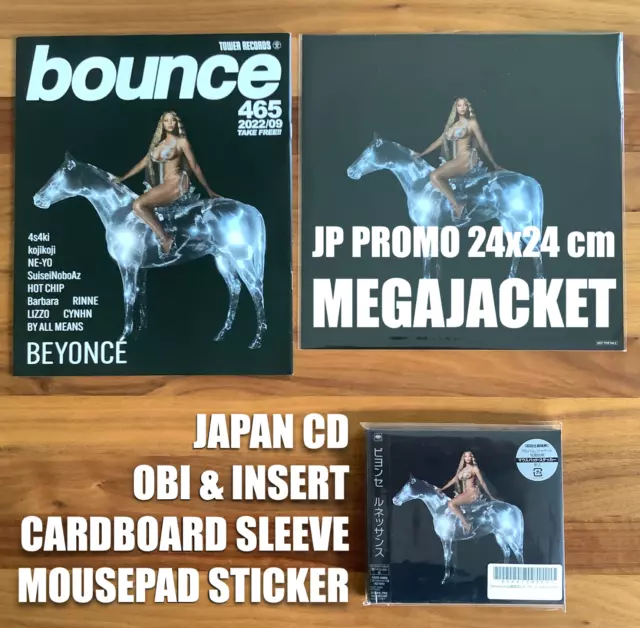 JAPAN PROMO 24x24cm MEGAJACKET+ CD w STICKER & OBI+MAG! BEYONCE RENAISSANCE 2022