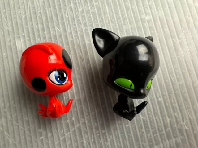 Bandai Miraculous Ladybug & Cat Noir 2016 FIGURE PARTS LOT Kwami Tikki Plagg Zag