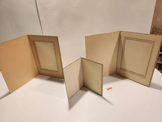 Vintage Paper Folding Photo Frame - Photographers Frame - Bi-fold Lot of 3