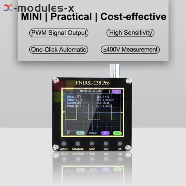 FNIRSI-138 PRO Digital Handheld Oscilloscope 2.5MSa/s 200KHz Analog Bandwidth