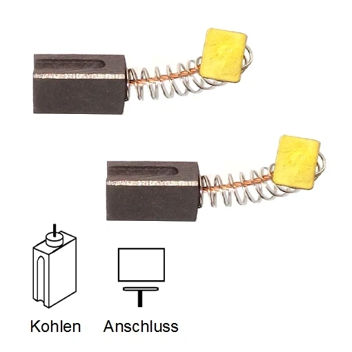 Kohlebürsten Für Duro Kapp- Und Gehrungssäge D-KGSZ 2101 – 2 Stück, 13x6,5x16 Mm