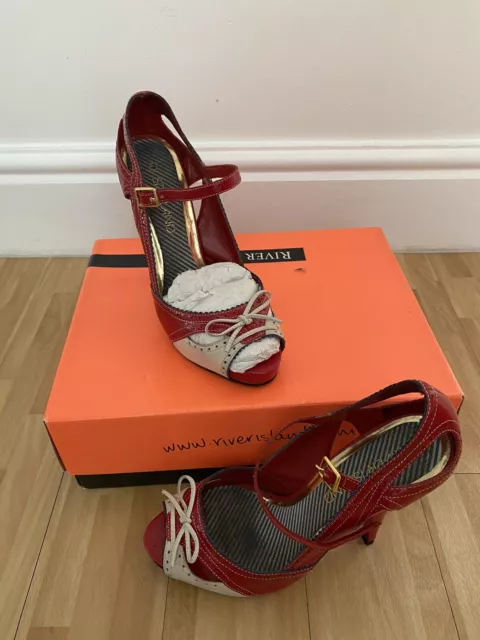 RIVER ISLAND RED shoes 20.00 PicClick UK