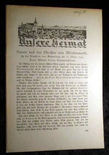 Unsere Heimat. - Neue Folge Jahrgang II., 1929, Nr. 4 - Monatsblatt des Vereines