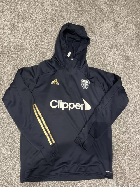 ADIDAS LEEDS UNITED Utd Elland Road Training Hoodie Adult Size