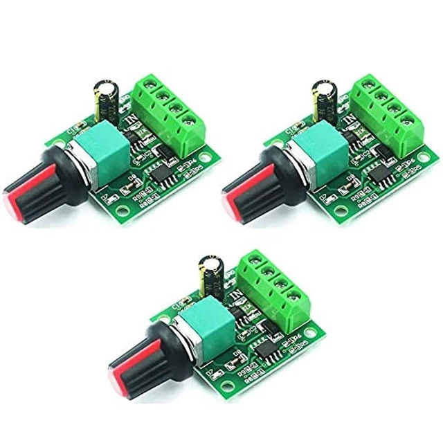 Greluma 3 Pezzi 1.8v 3v 5v 6v 7.2v 12v 2A 30W DC Regolatore di Velocità