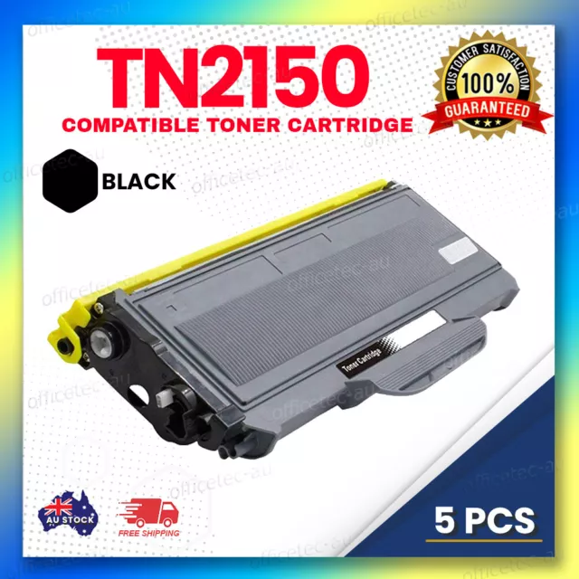 5x Non-OEM Toner TN2150 for Brother DCP7040 HL2140 HL2142 HL2150N HL2170W