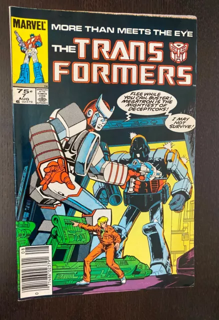 TRANSFORMERS #7 (Marvel / Star Comics 1985) -- NEWSSTAND Variant -- FN