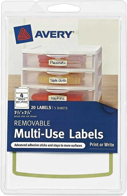 20 AVERY REMOVABLE Identification ID Labels Printable Laser Inkjet 20-avery-removable-identification-id-labels-printable-laser-inkjet