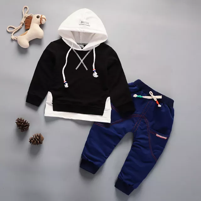 Kids Baby Boys Clothes Suits Infant Boy Outfits Sets Hoodied + Pants Set