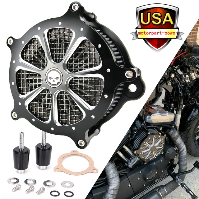 CNC AIR CLEANER Intake Filter For Harley Road King Street Glide Dyna