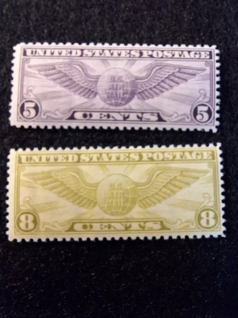 U.S. Stamps, Scott # C16, C17, Airmail, M/VF/NH, 1931-32