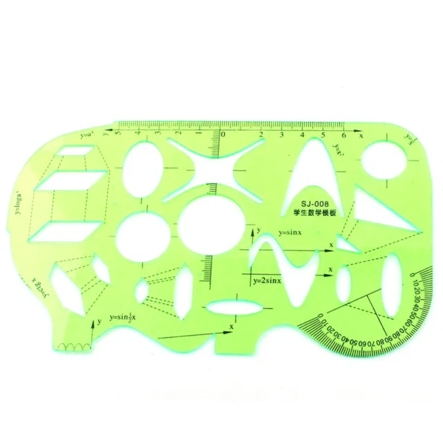 Regla estudiantes de matemáticas aprendizaje dibujo plantilla verde transparente